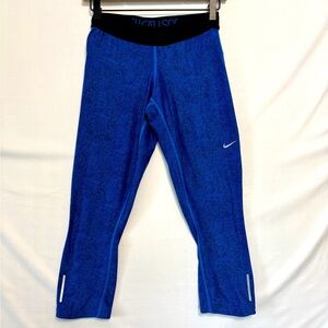 NIKE Royal Blue Dri-Fit Capri Leggings Size Small